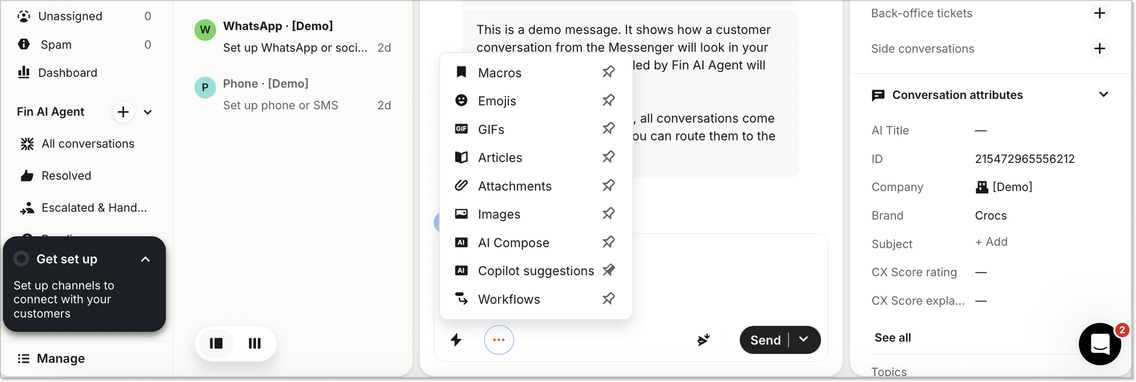 Intercom's live chat