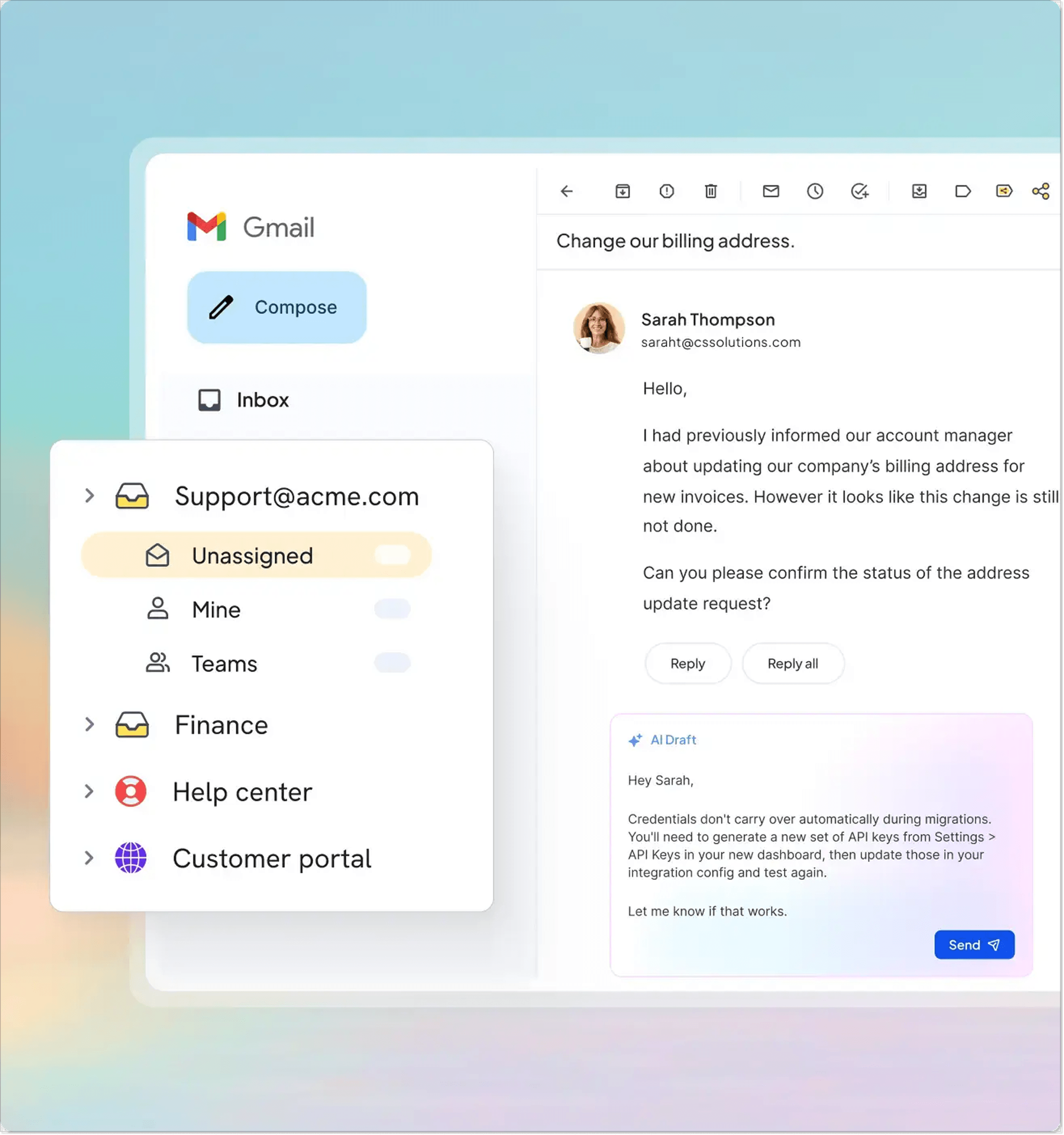 Hiver shared inbox