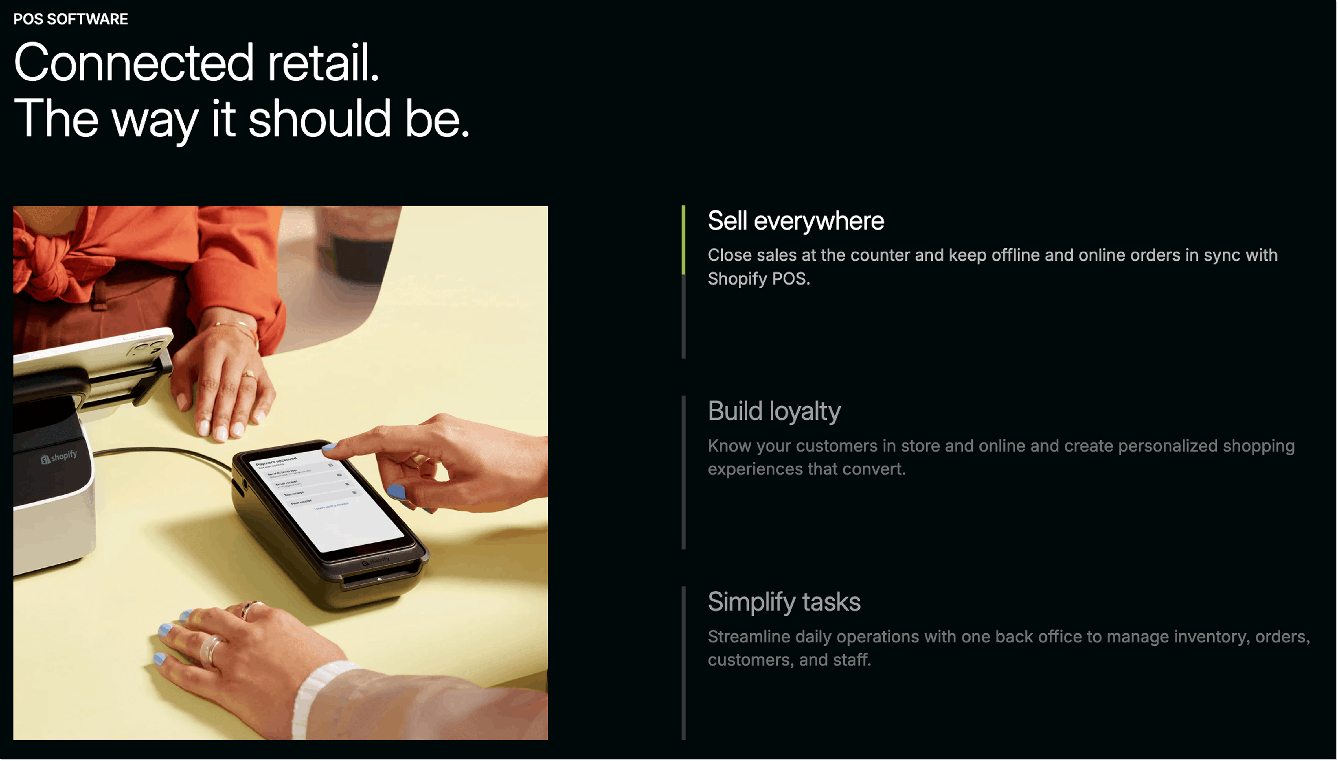 Point-of-sale landing page by Shopify
