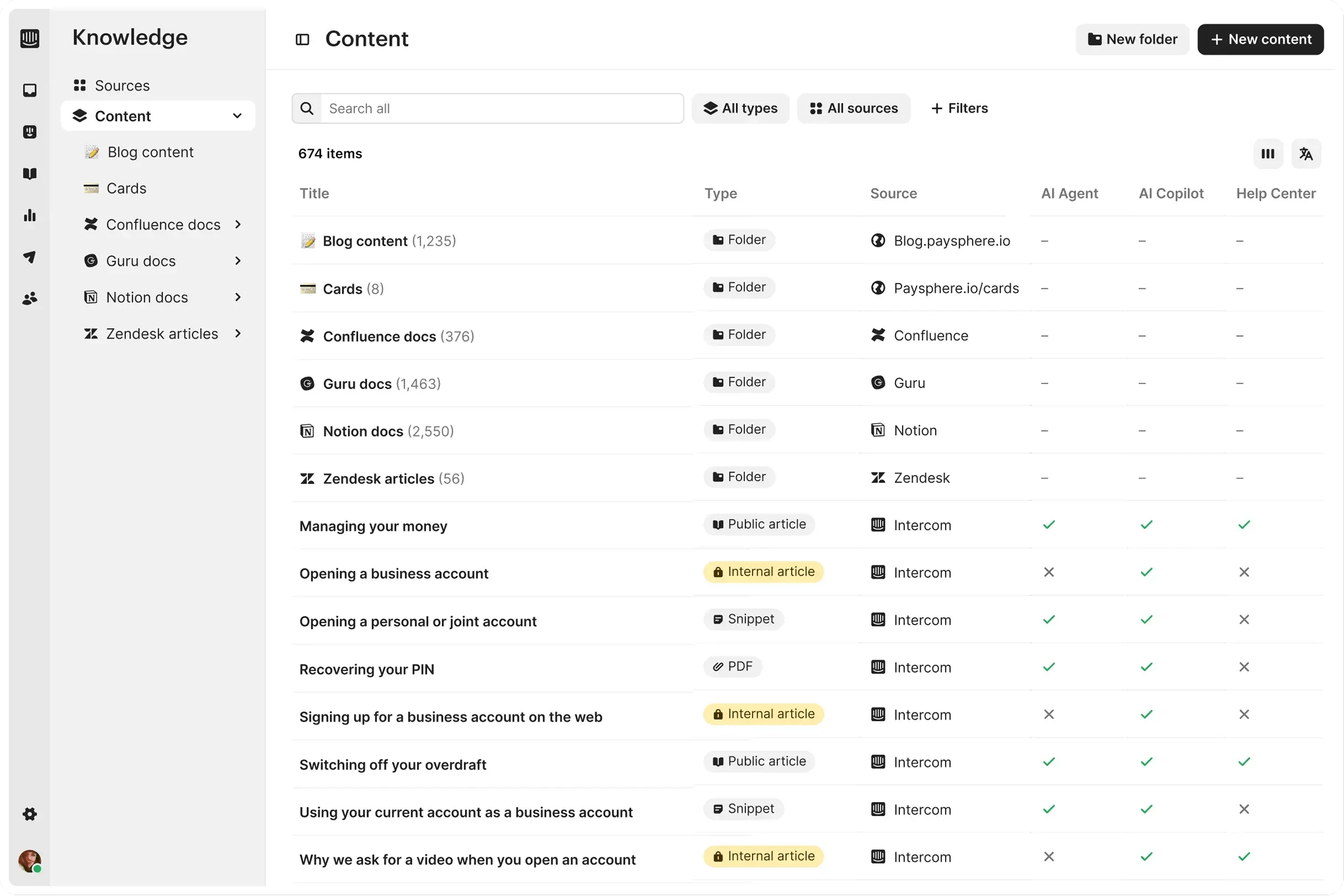 Intercom's Knowledge Hub