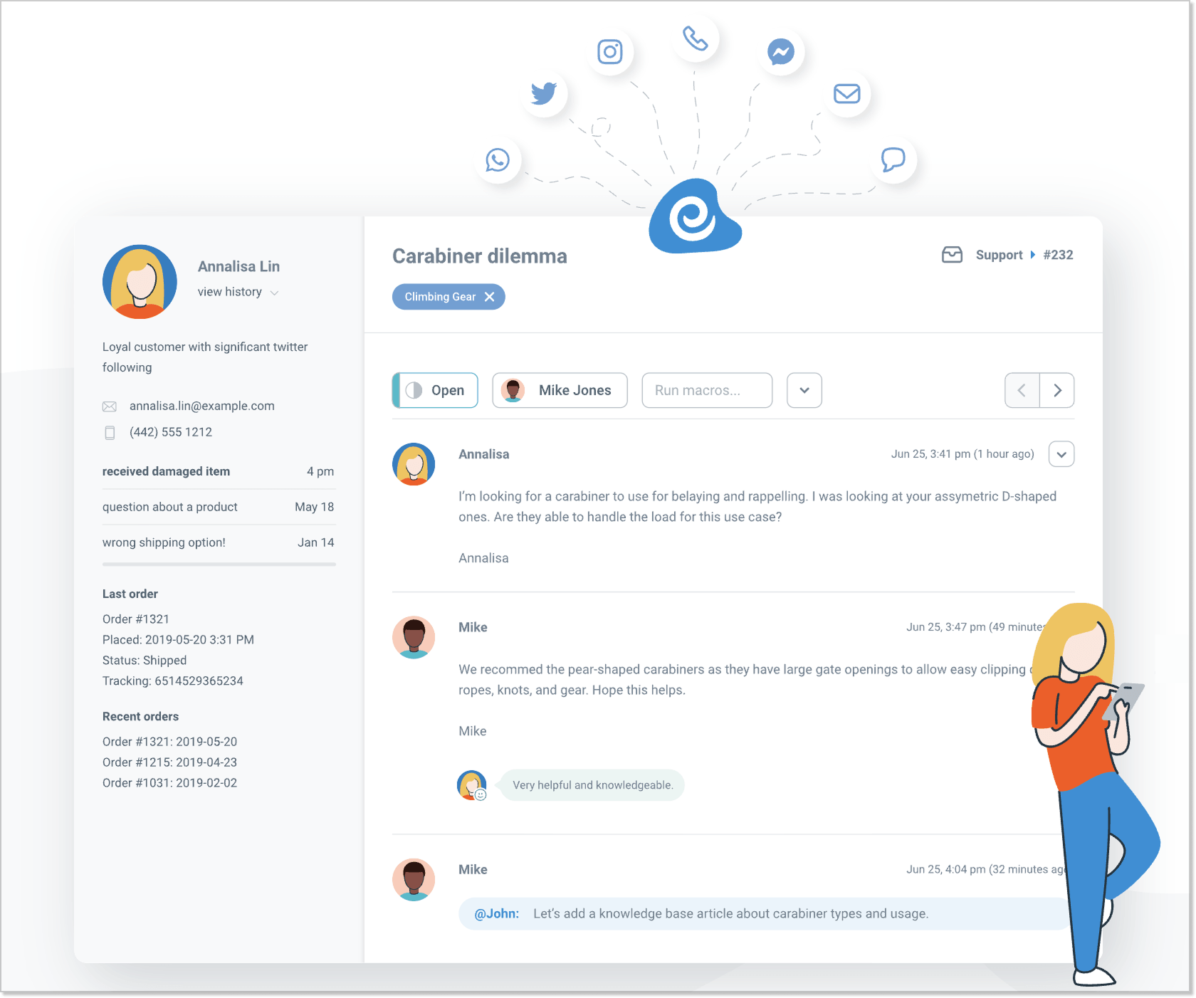 Enchant help desk interface