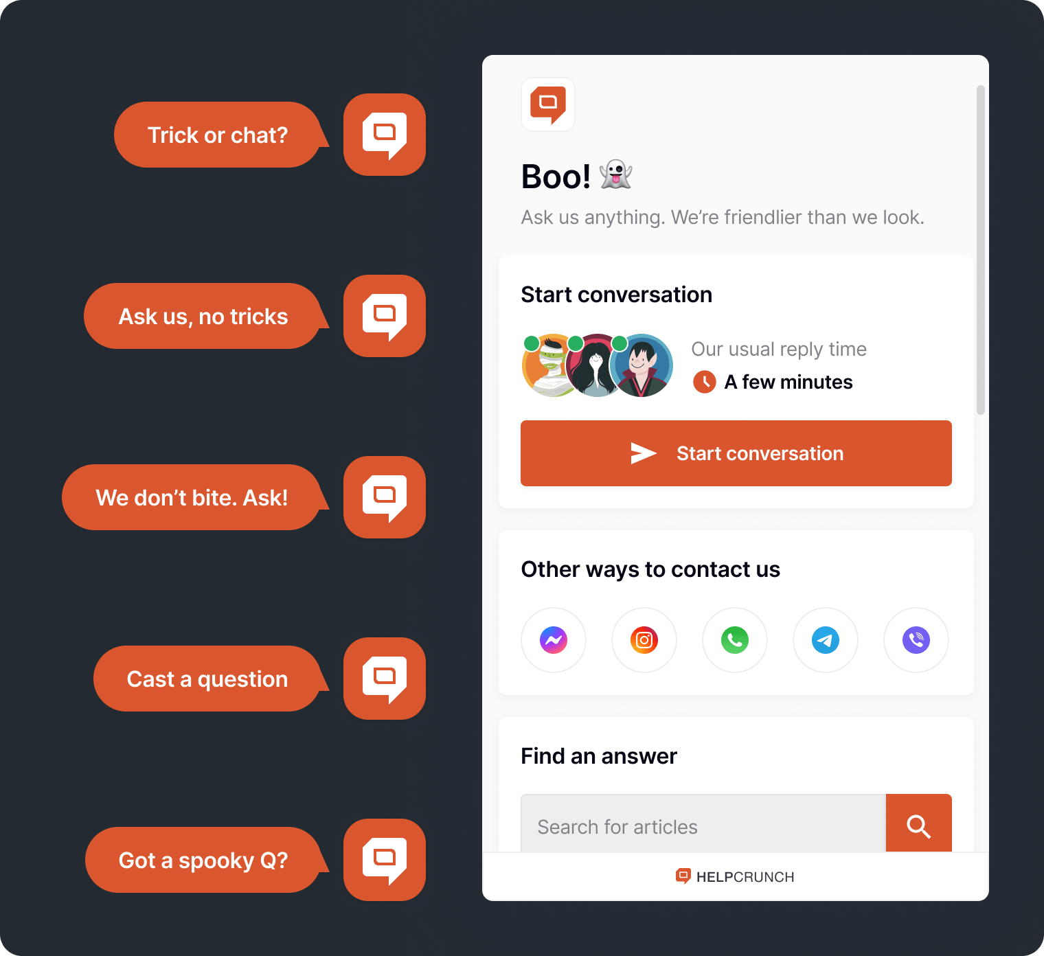 Halloween widget customization
