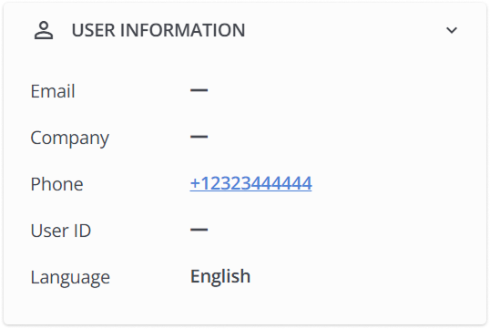 clickable users phone number in HelpCrunch